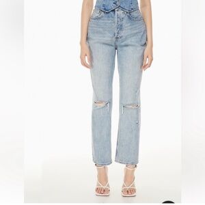 Aritzia Denim Forum The Joni High Rise Loose Light Blue  Jeans SZ 30